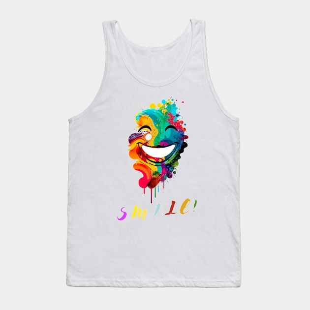 Smile and spread joy around you, Smiles are Contagious Tank Top by HSH-Designing